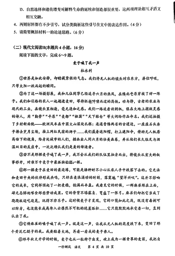 2025届高三宜宾一诊各科考试试题及答案解析