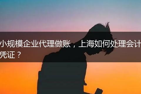 小规模企业代理做账，上海如何处理会计凭证？
