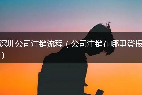 深圳公司注销流程(公司注销在哪里登报)