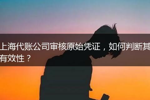 上海代账公司审核原始凭证，如何判断其有效性？