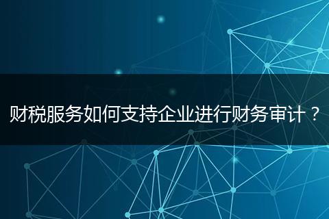 财税服务如何支持企业进行财务审计？