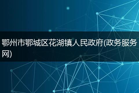 鄂州市鄂城区花湖镇人民政府(政务服务网)