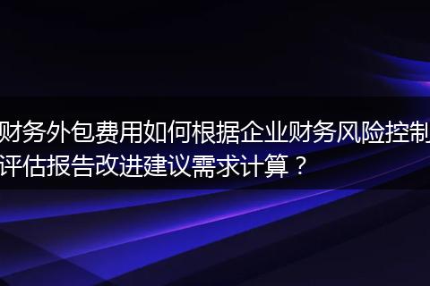 财务外包费用如何根据企业财务风险控制评估报告改进建议需求计算？