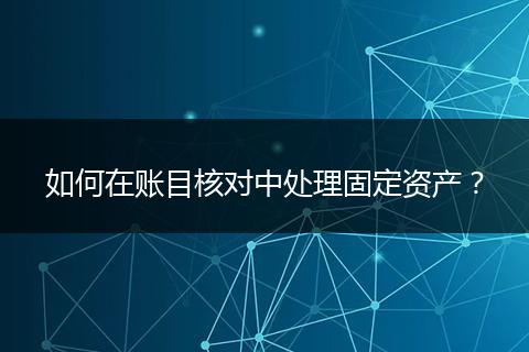 如何在账目核对中处理固定资产？