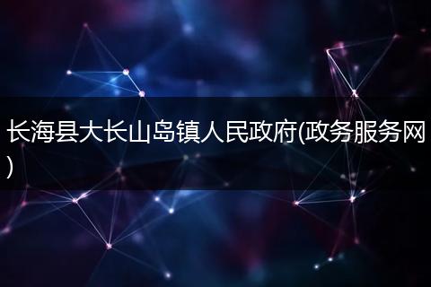 长海县大长山岛镇人民政府(政务服务网)