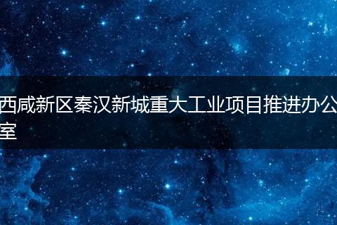 西咸新区秦汉新城重大工业项目推进办公室