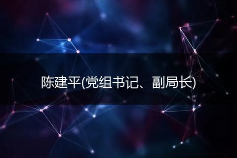 陈建平(党组书记、副局长)