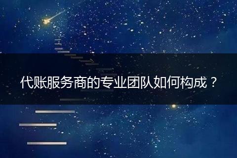 代账服务商的专业团队如何构成？