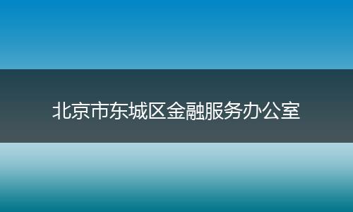 北京市东城区金融服务办公室