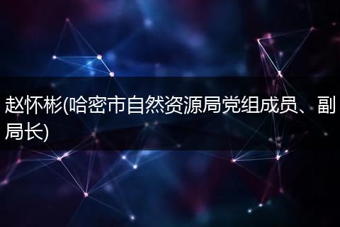 赵怀彬(哈密市自然资源局党组成员、副局长)