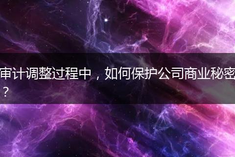 审计调整过程中，如何保护公司商业秘密？