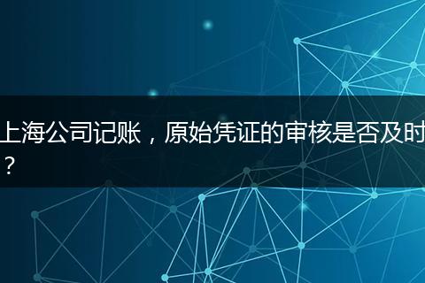 上海公司记账，原始凭证的审核是否及时？