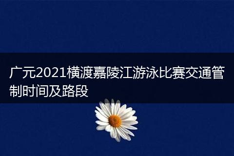 广元2021横渡嘉陵江游泳比赛交通管制时间及路段