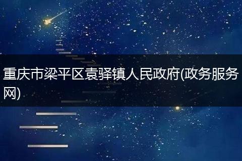 重庆市梁平区袁驿镇人民政府(政务服务网)