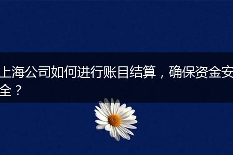 上海公司如何进行账目结算，确保资金安全？