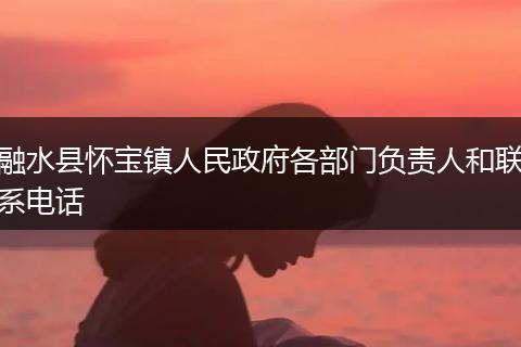 融水县怀宝镇人民政府各部门负责人和联系电话