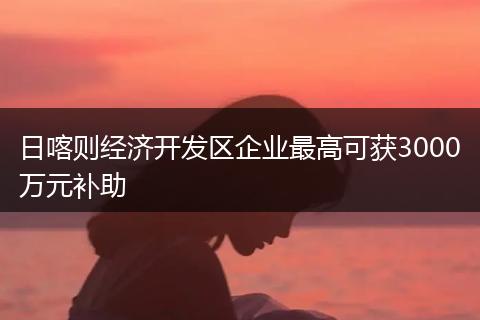 日喀则经济开发区企业最高可获3000万元补助