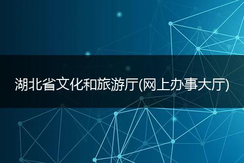 湖北省文化和旅游厅(网上办事大厅)