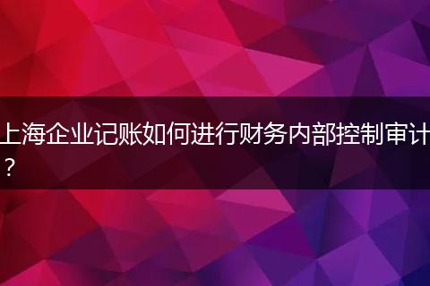 上海企业记账如何进行财务内部控制审计？