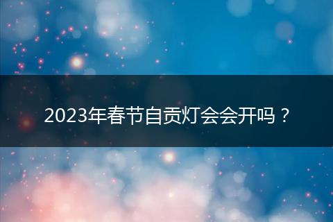 2023年春节自贡灯会会开吗？