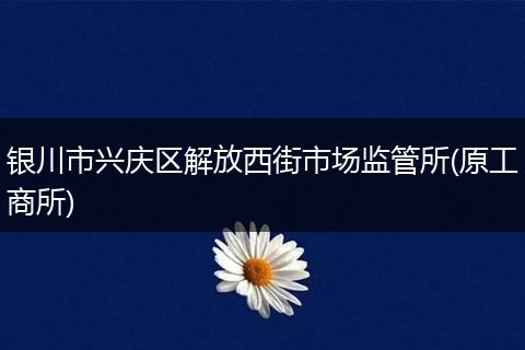 银川市兴庆区解放西街市场监管所(原工商所)