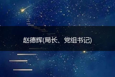 赵德辉(局长、党组书记)