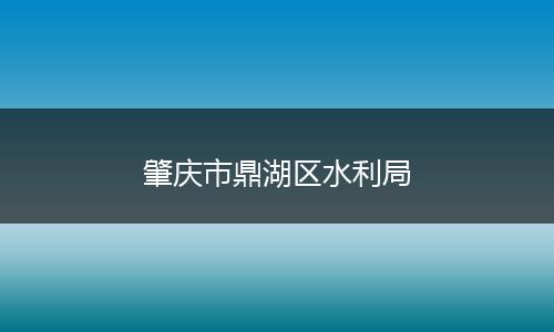 肇庆市鼎湖区水利局