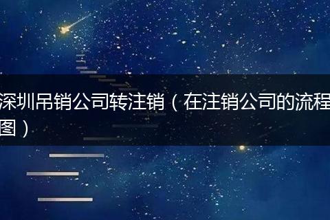 深圳吊销公司转注销(在注销公司的流程图)