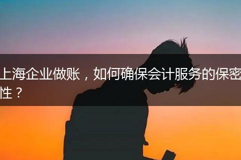 上海企业做账，如何确保会计服务的保密性？