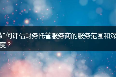如何评估财务托管服务商的服务范围和深度？