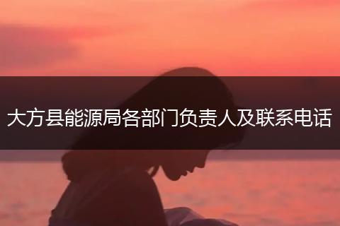 大方县能源局各部门负责人及联系电话