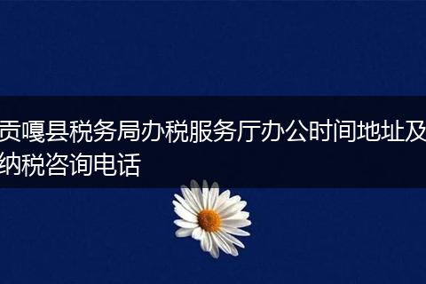 贡嘎县税务局办税服务厅办公时间地址及纳税咨询电话