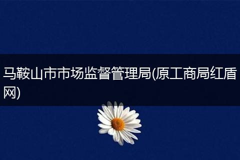 马鞍山市市场监督管理局(原工商局红盾网)
