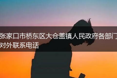 张家口市桥东区大仓盖镇人民政府各部门对外联系电话