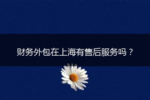 财务外包在上海有售后服务吗？