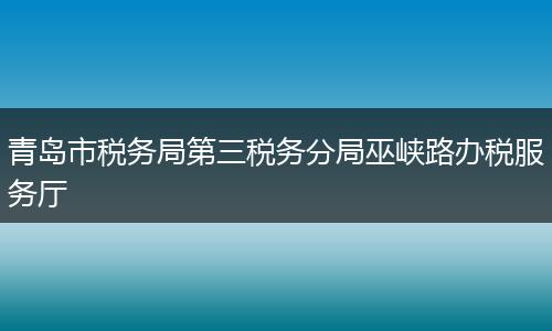 青岛市税务局第三税务分局巫峡路办税服务厅