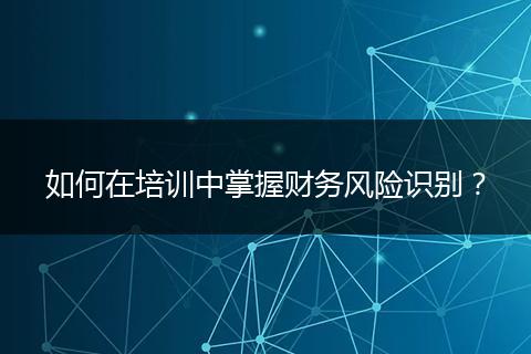 如何在培训中掌握财务风险识别？