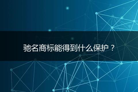 驰名商标能得到什么保护？
