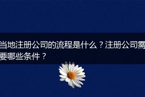 当地注册公司的流程是什么？注册公司需要哪些条件？
