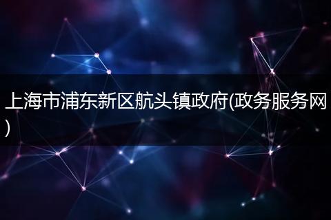 上海市浦东新区航头镇政府(政务服务网)