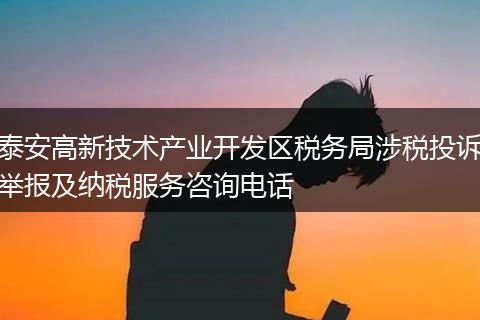 泰安高新技术产业开发区税务局涉税投诉举报及纳税服务咨询电话