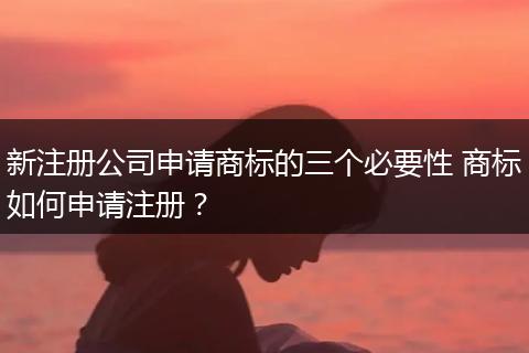 新注册公司申请商标的三个必要性 商标如何申请注册?