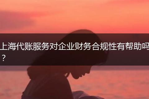 上海代账服务对企业财务合规性有帮助吗？