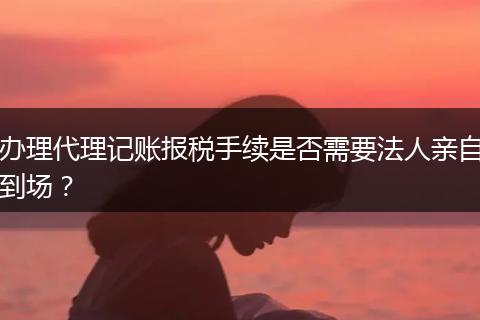 办理代理记账报税手续是否需要法人亲自到场？