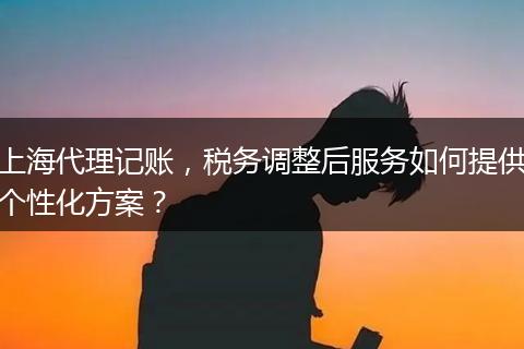 上海代理记账，税务调整后服务如何提供个性化方案？