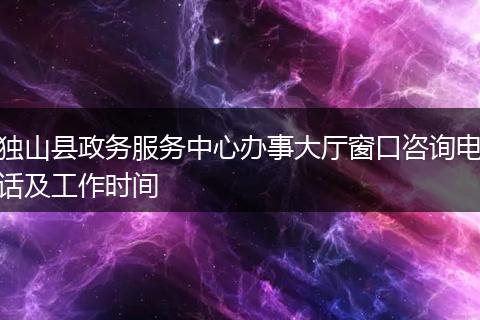 独山县政务服务中心办事大厅窗口咨询电话及工作时间