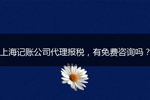 上海记账公司代理报税，有免费咨询吗？