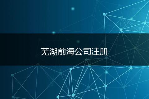 芜湖前海公司注册