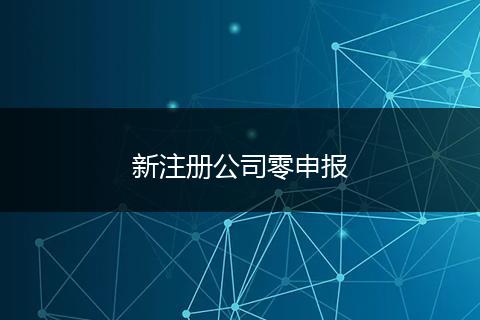 新注册公司零申报