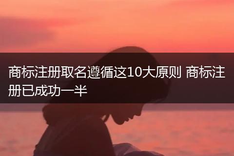 商标注册取名遵循这10大原则 商标注册已成功一半